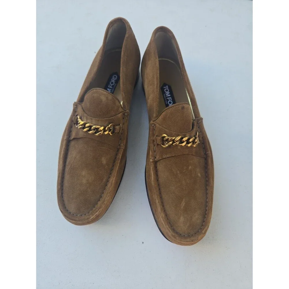 Tom Ford Gucci York Men’s Loafers Tobacco Suede Brown Size 9.5